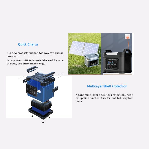 Lithium Solar Generator Portable Power Station Emergency Power Supply Electricity Source